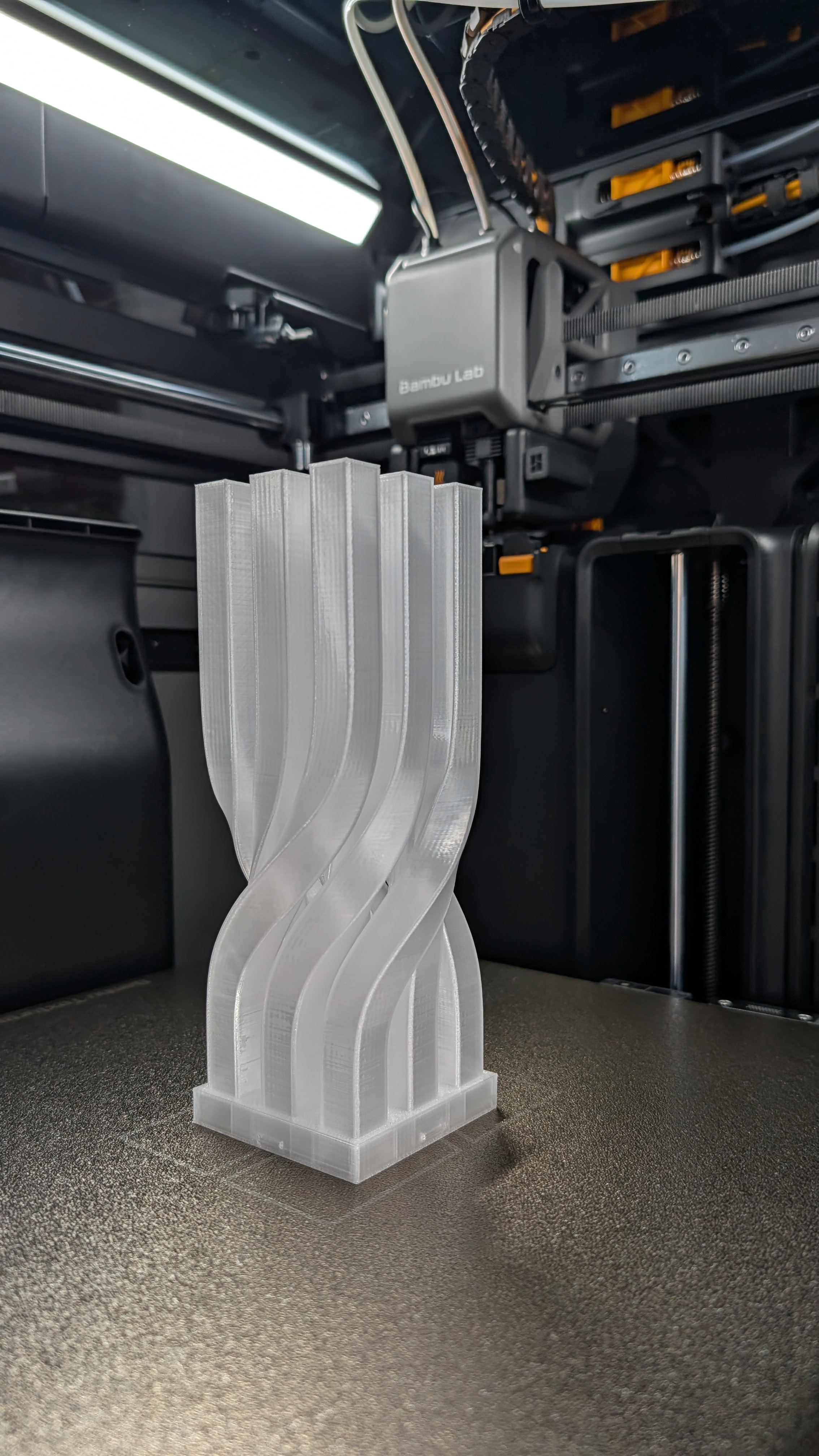 Translucent top part from side view